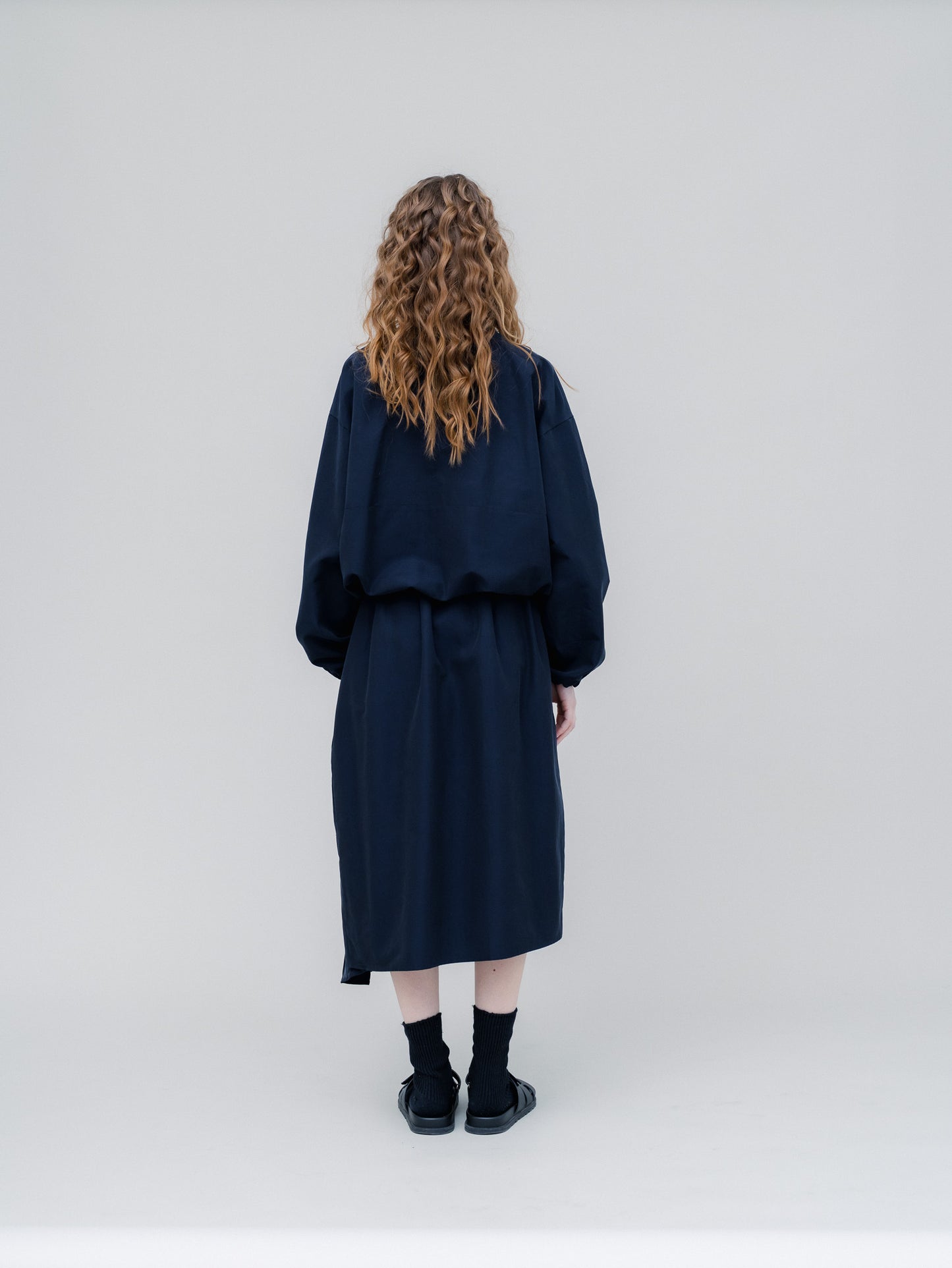 【PRE-ORDER】COTTON ZIP TOP(NAVY)