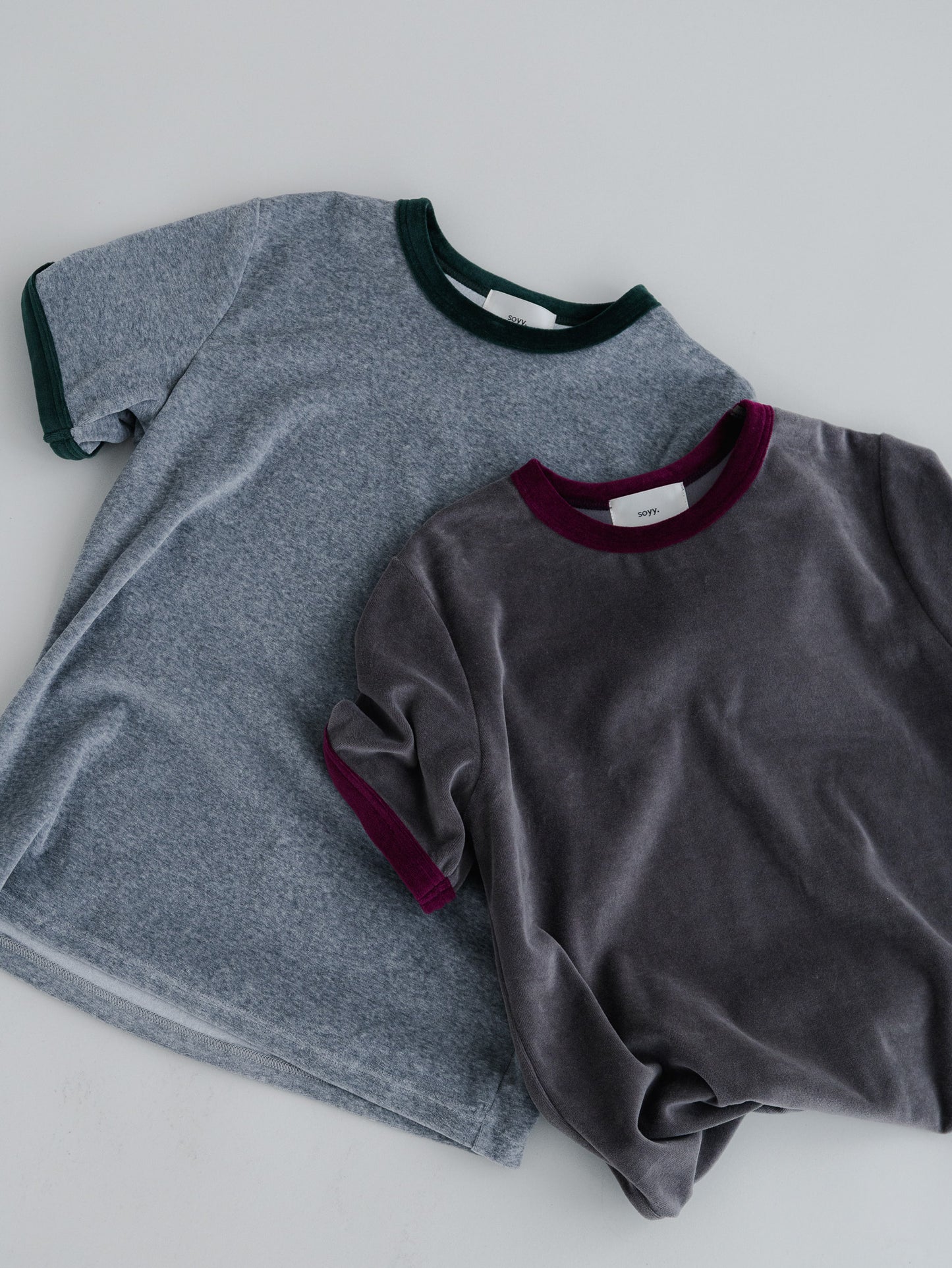 【PRE-ORDER】 VLOUR RINGER T(gray×yomogi)