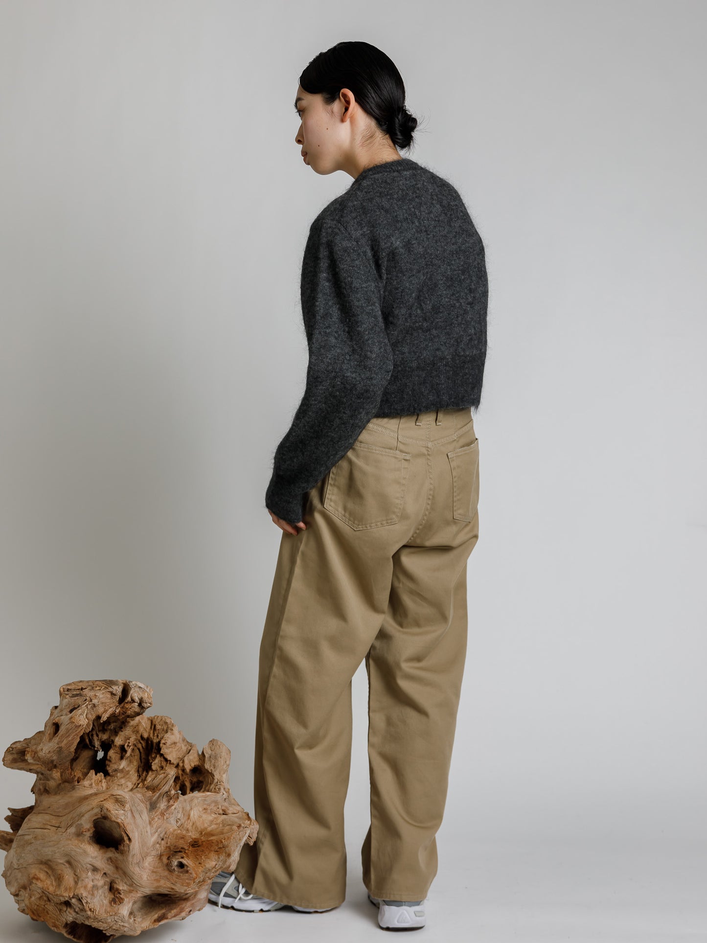 minimal mohair cardigan