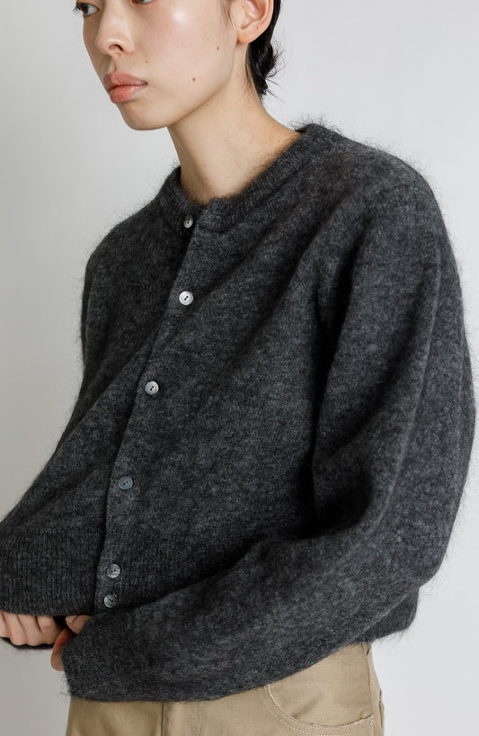 minimal mohair cardigan