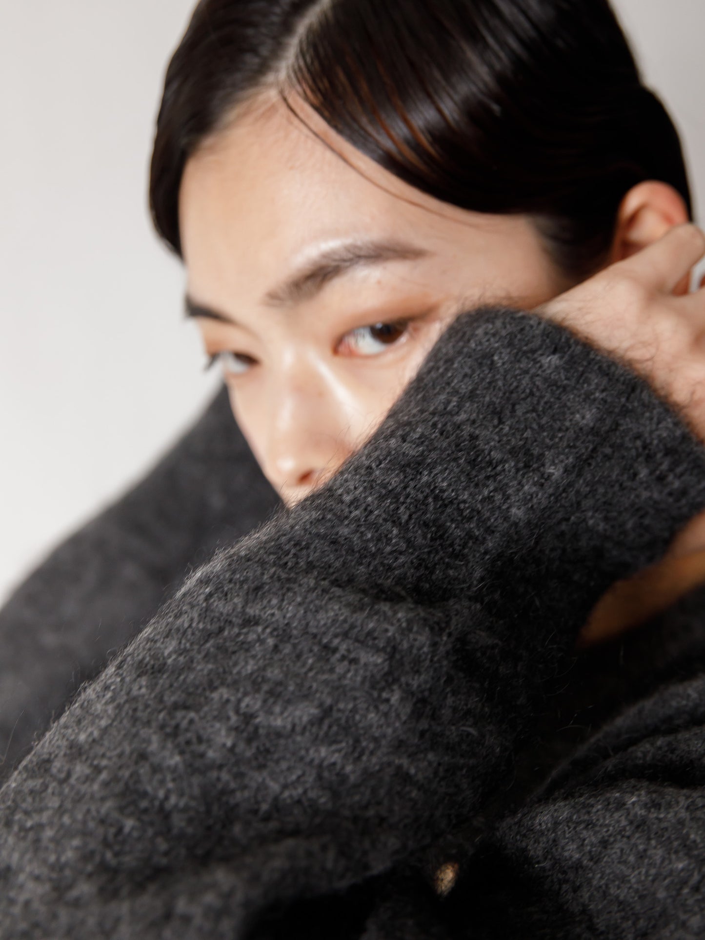 minimal mohair cardigan