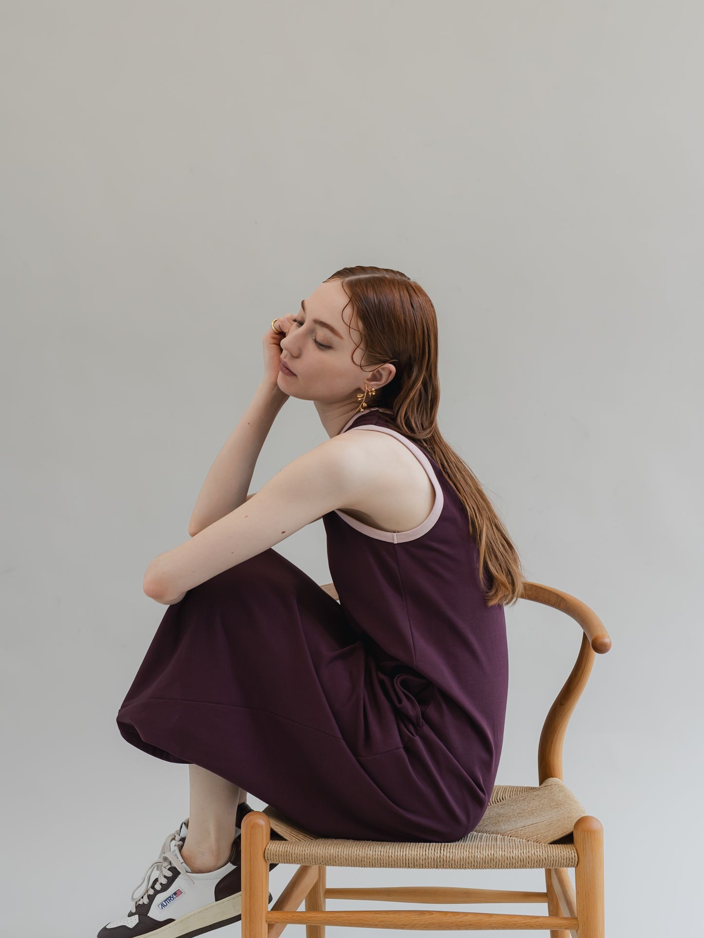 【PRE-ORDER】trip dress(burgundy)