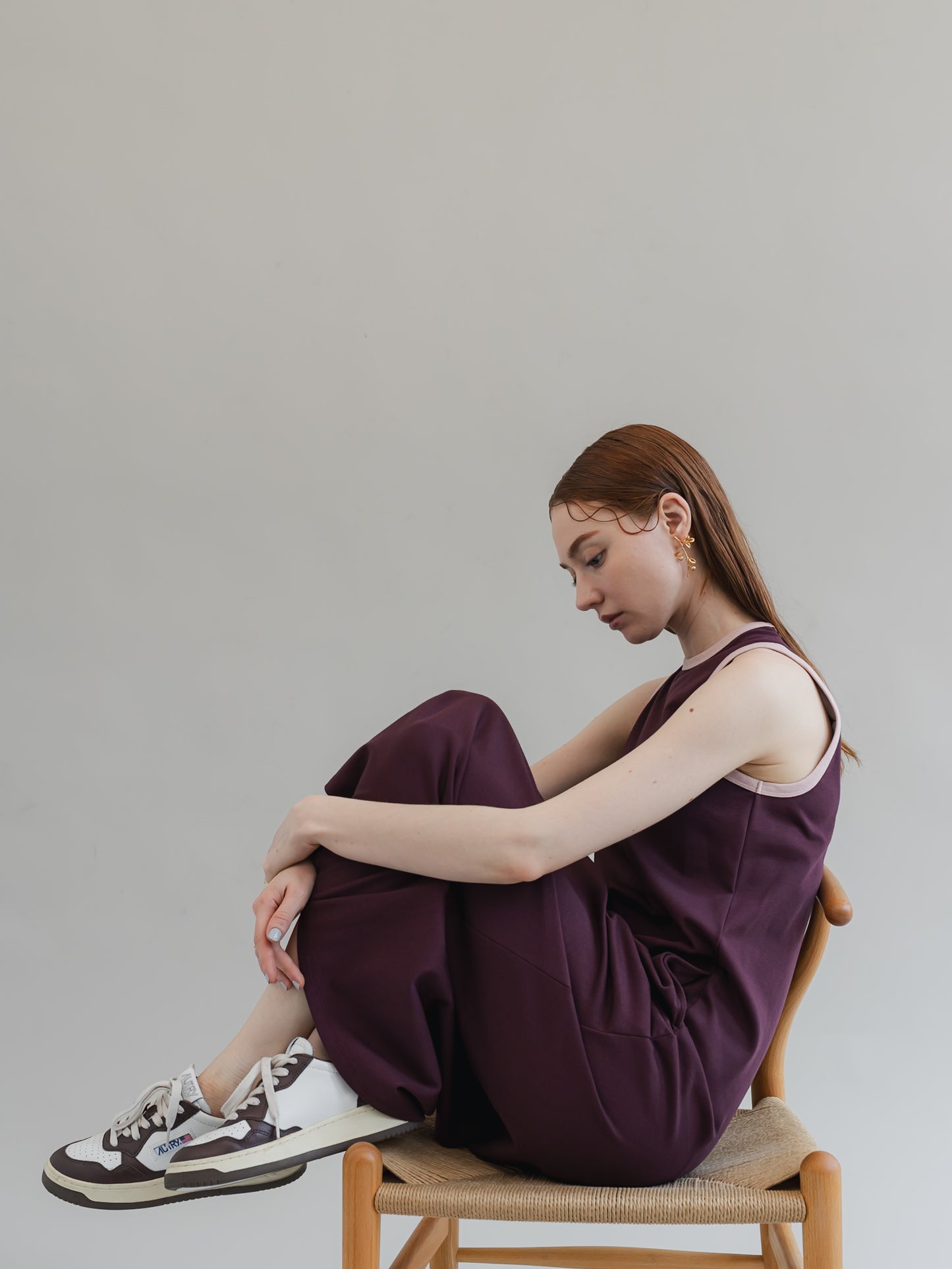 【PRE-ORDER】trip dress(burgundy)