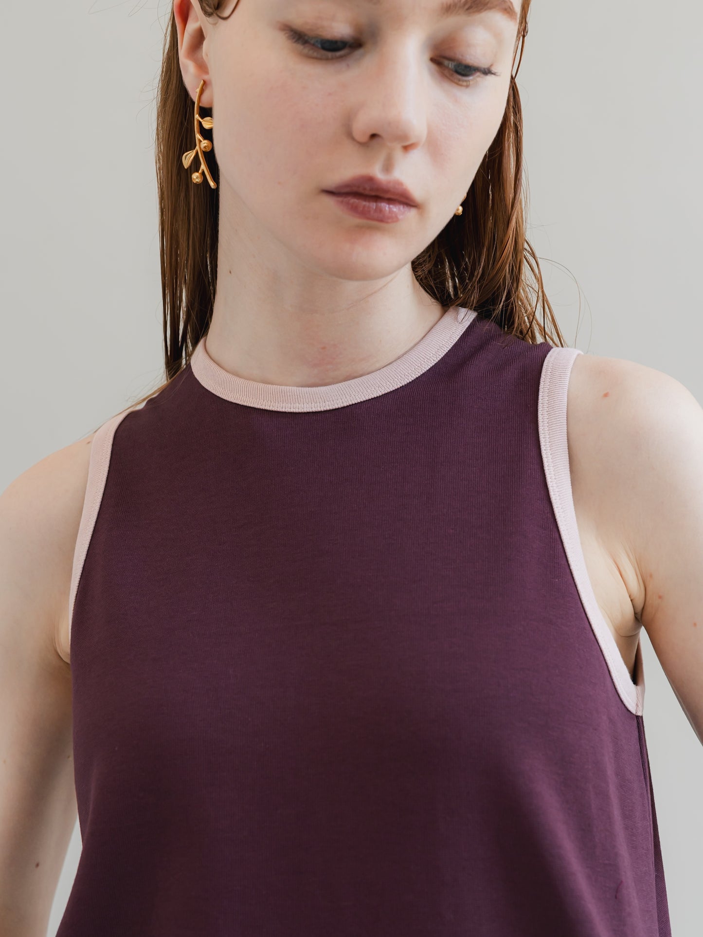 【PRE-ORDER】trip dress(burgundy)