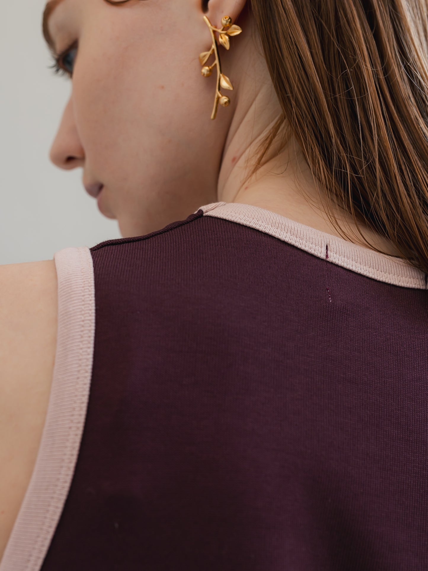 【PRE-ORDER】trip dress(burgundy)