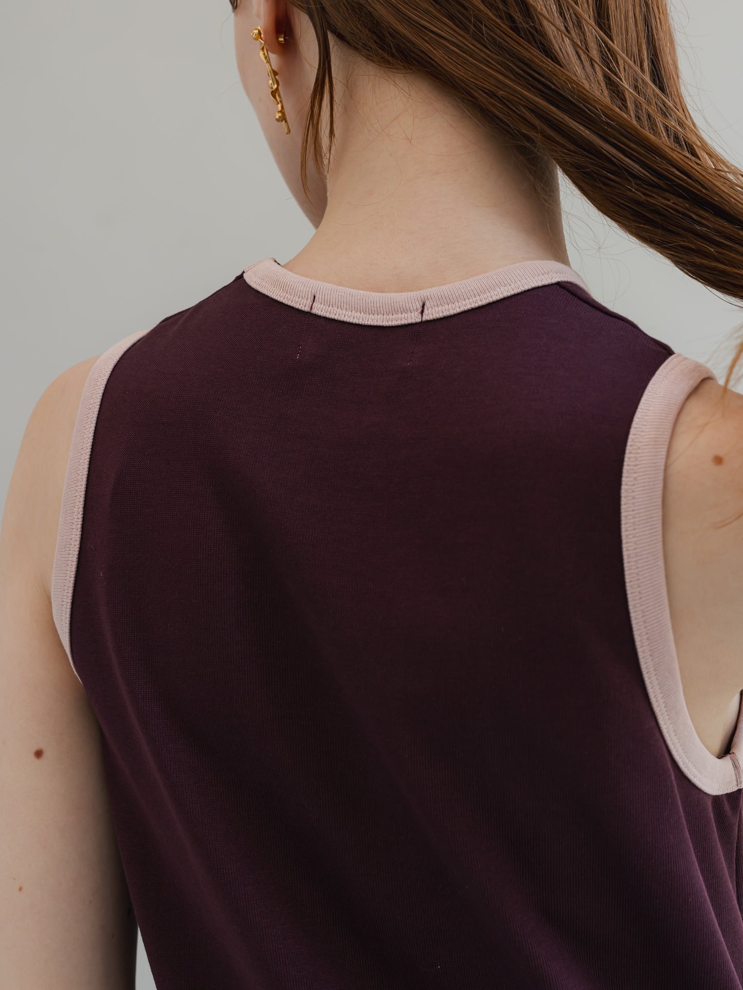 【PRE-ORDER】trip dress(burgundy)