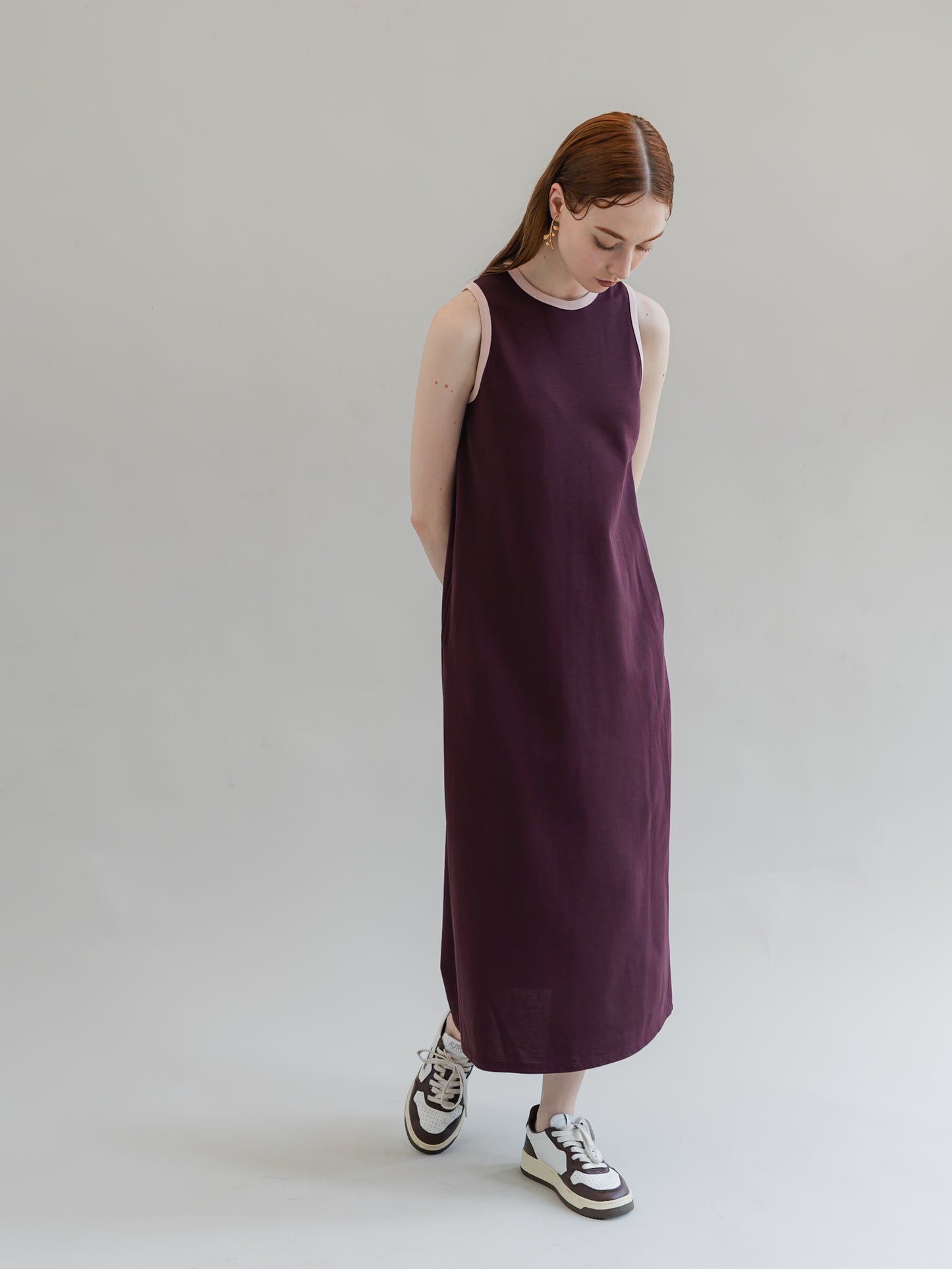 【PRE-ORDER】trip dress(burgundy)