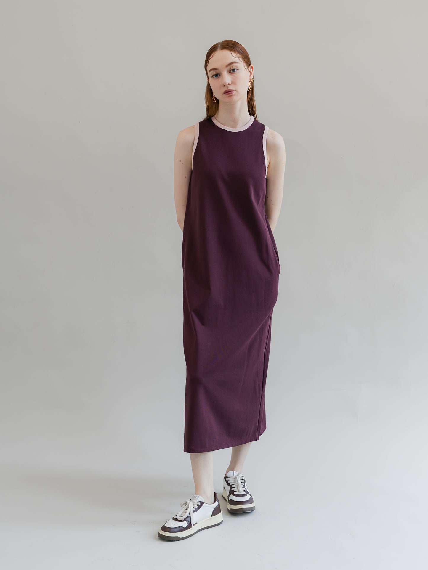 【PRE-ORDER】trip dress(burgundy)
