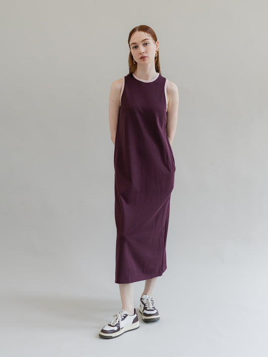 【PRE-ORDER】trip dress(burgundy)
