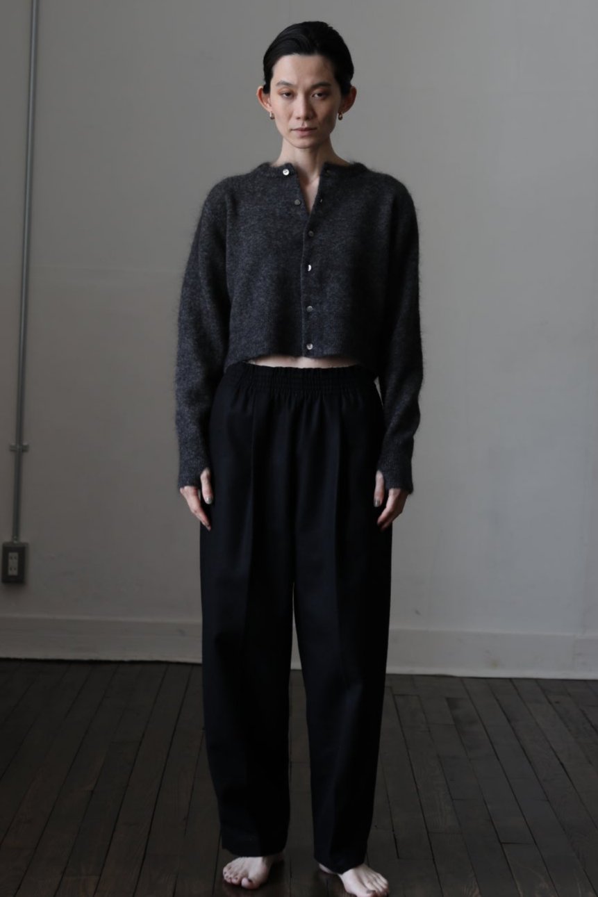 minimal mohair cardigan