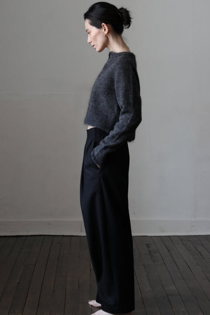 minimal mohair cardigan