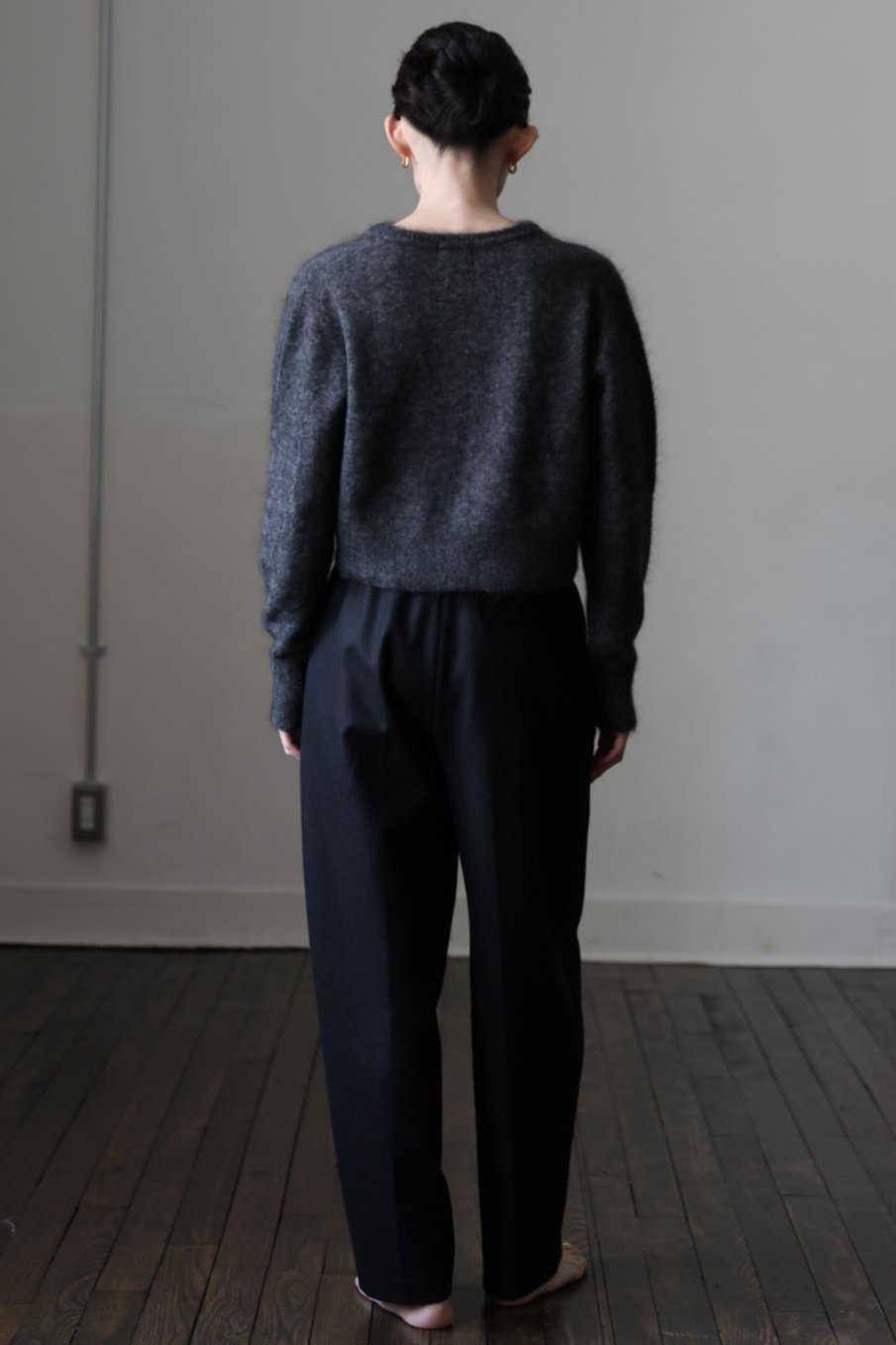 minimal mohair cardigan