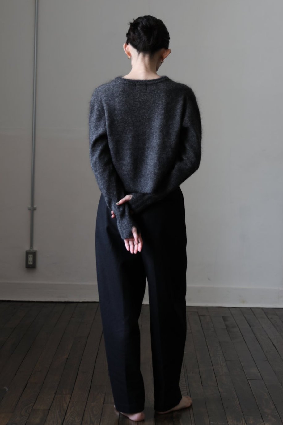 minimal mohair cardigan