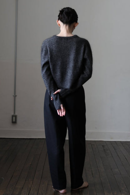 minimal mohair cardigan