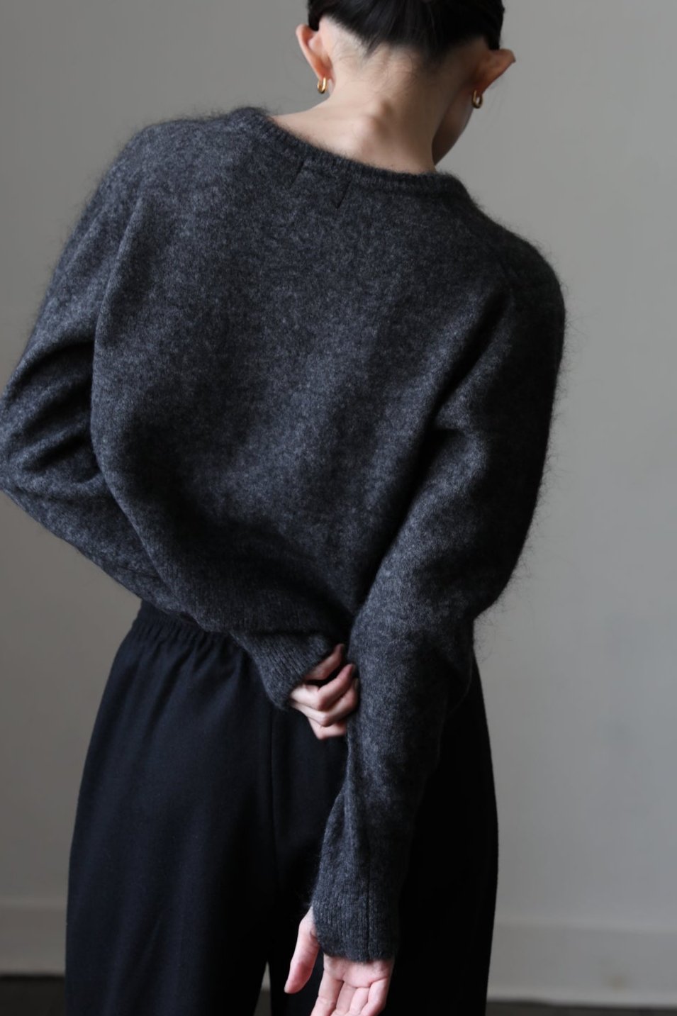 minimal mohair cardigan