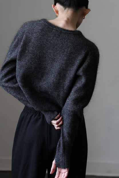 minimal mohair cardigan