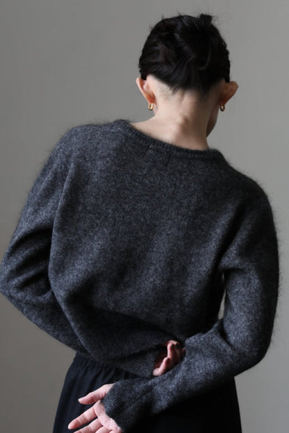 minimal mohair cardigan