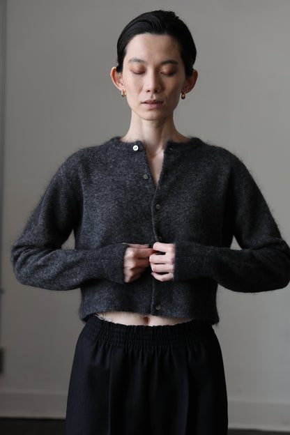 minimal mohair cardigan