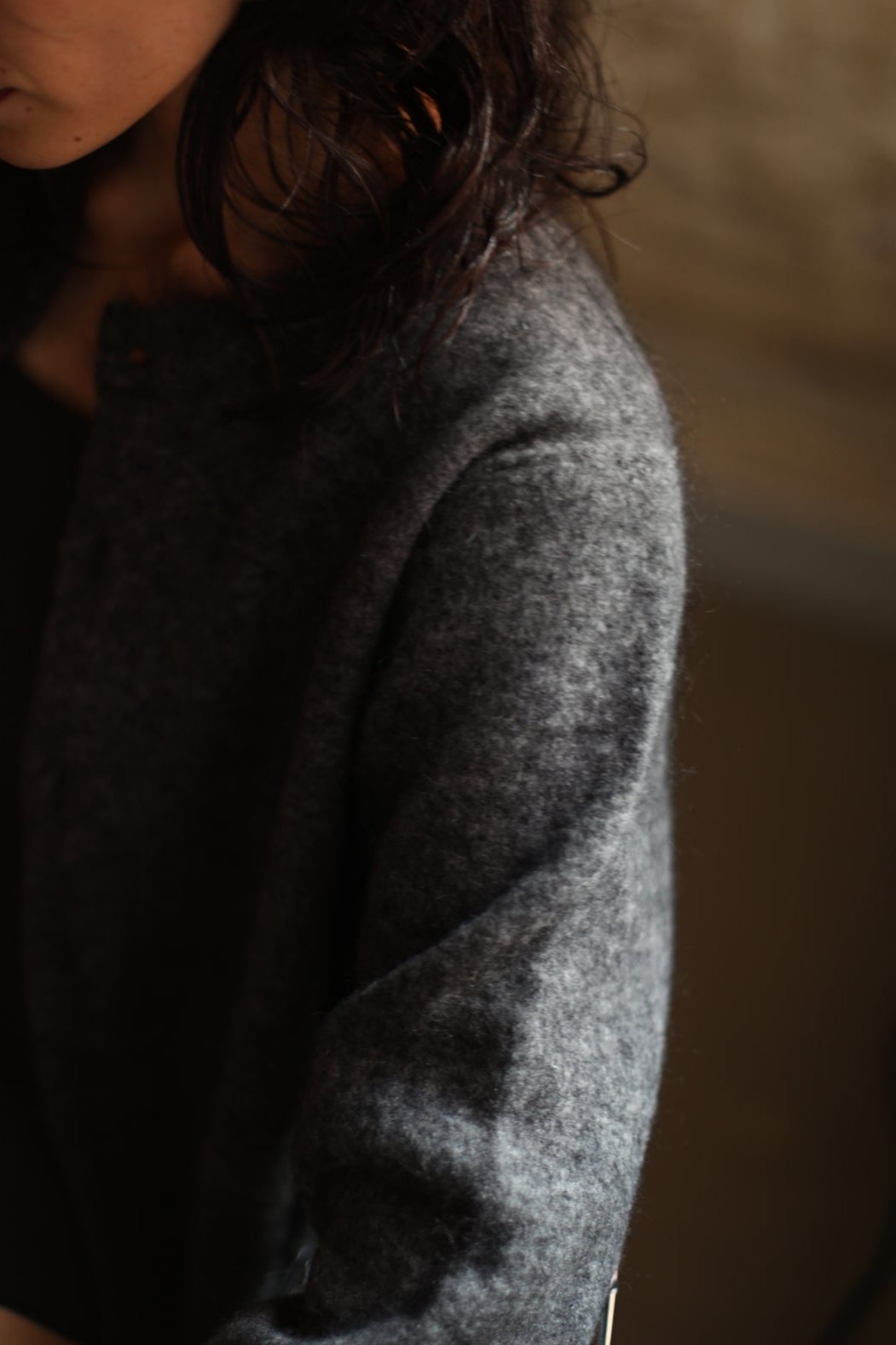 minimal mohair cardigan
