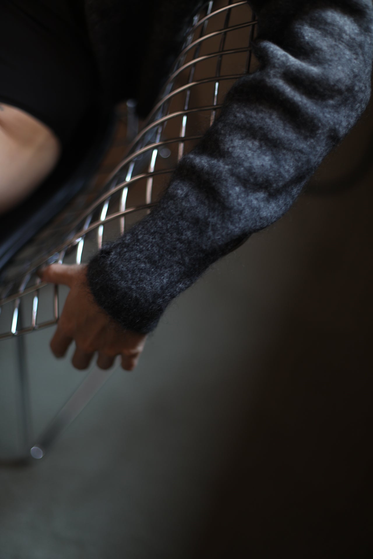 minimal mohair cardigan