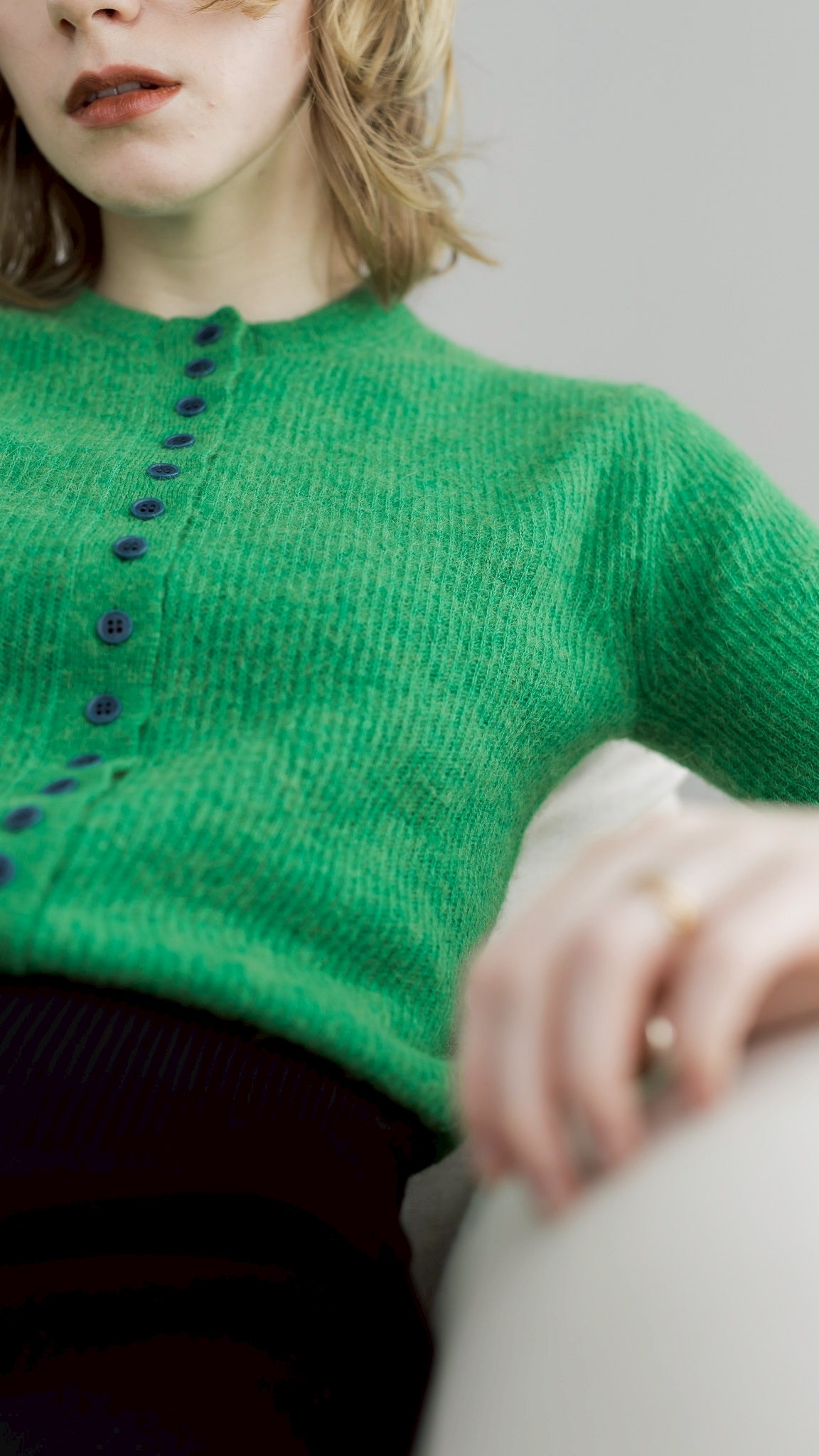 [PRE ORDER]VITAMIN MOHAIR KNIT(BASIL)