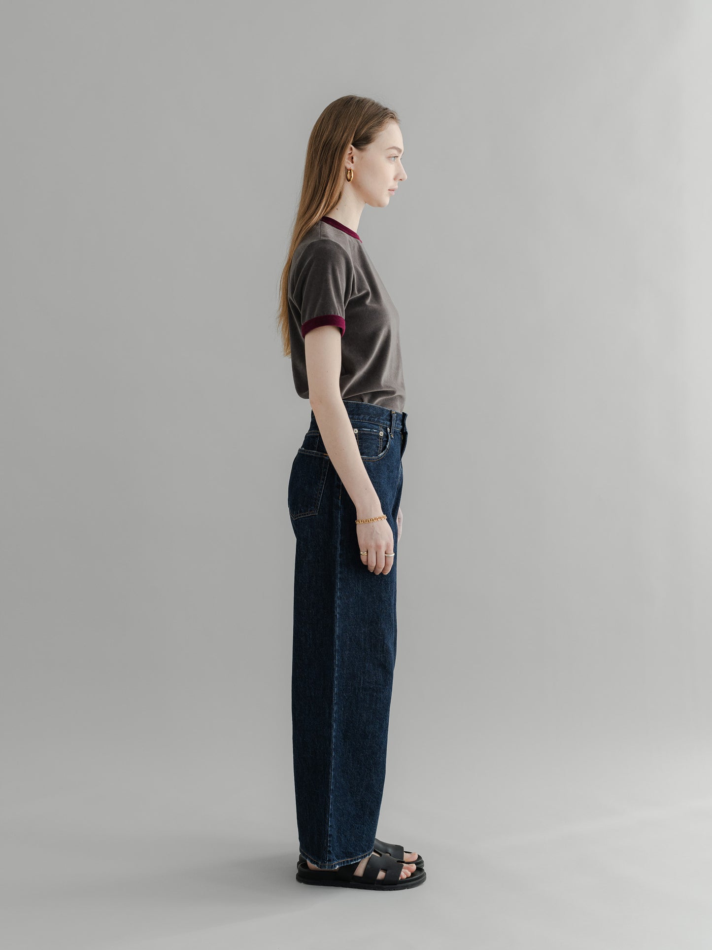 【PRE-ORDER】 VLOUR RINGER T(charcoal×azuki)