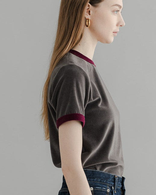 【PRE-ORDER】 VLOUR RINGER T(charcoal×azuki)