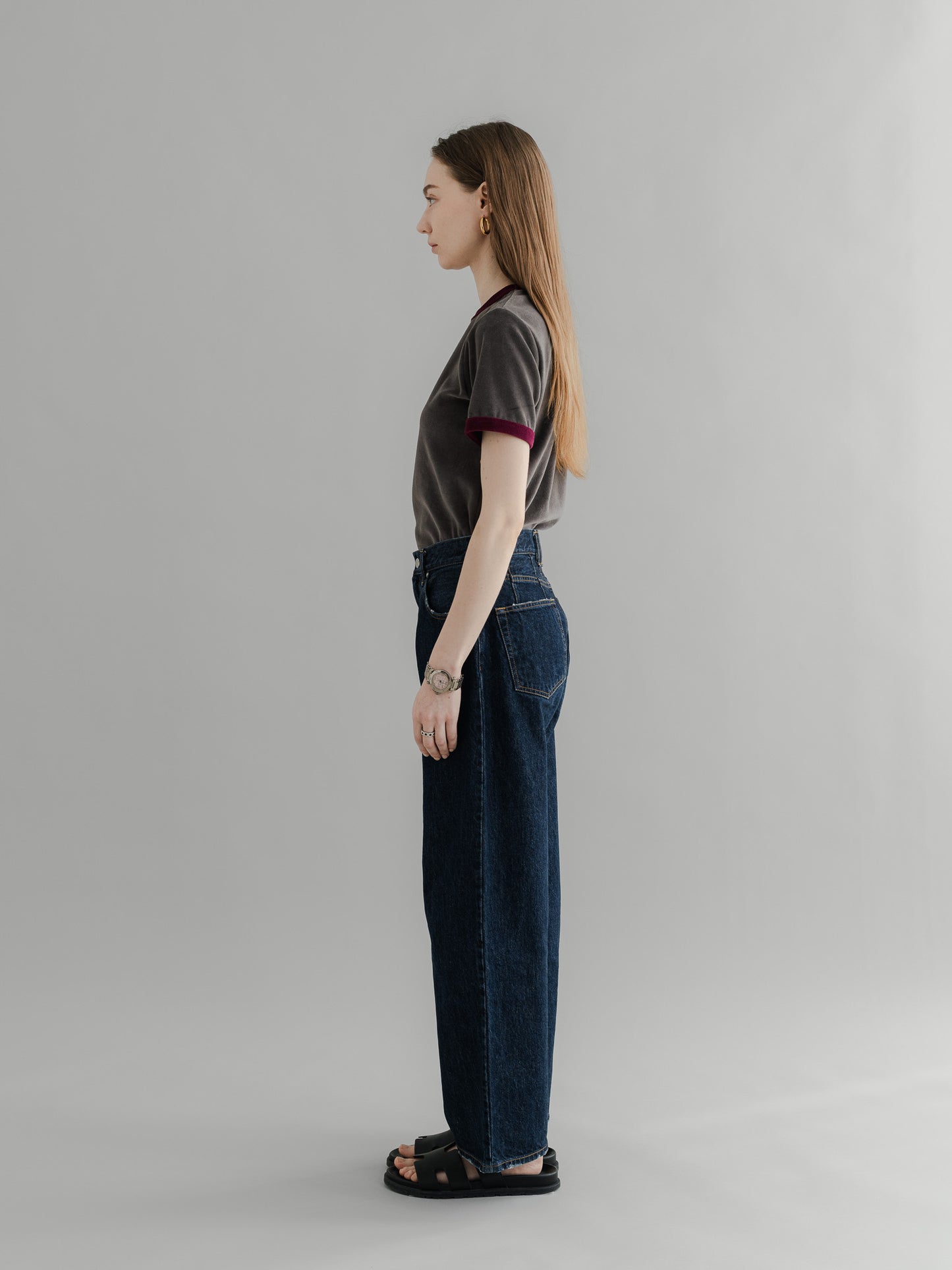 【PRE-ORDER】 VLOUR RINGER T(charcoal×azuki)
