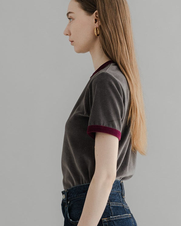 【PRE-ORDER】 VLOUR RINGER T(charcoal×azuki)