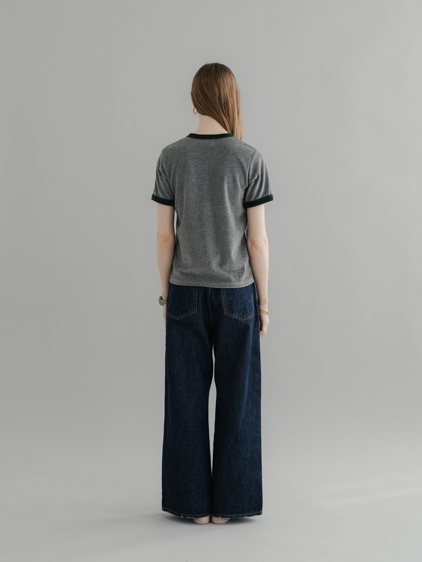 【PRE-ORDER】 VLOUR RINGER T(gray×yomogi)