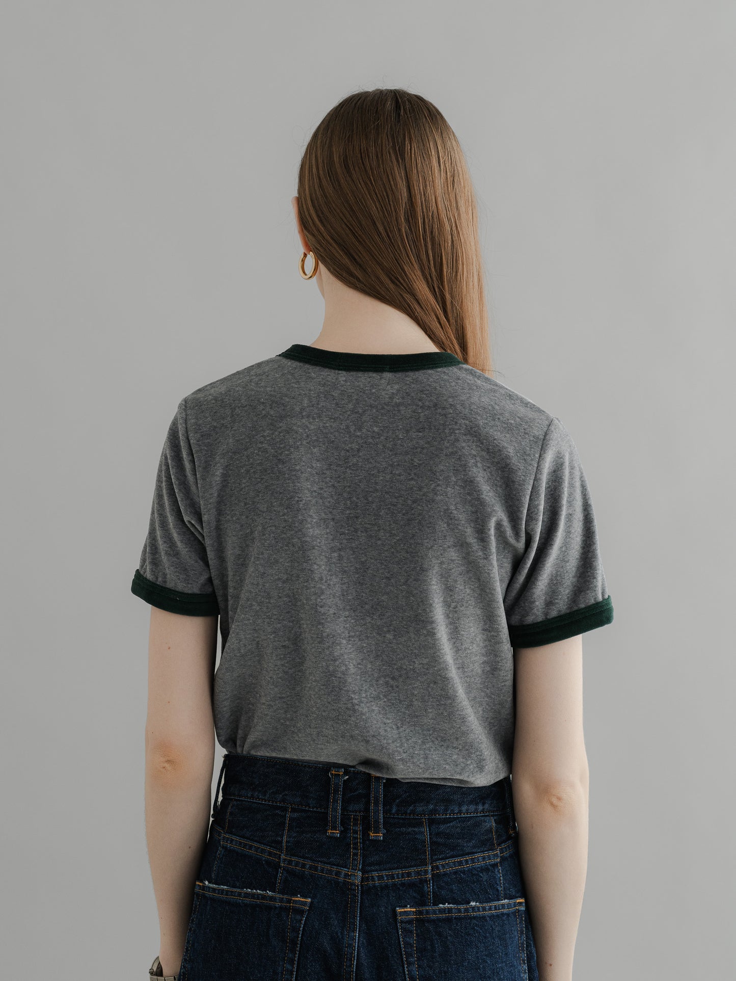 【PRE-ORDER】 VLOUR RINGER T(gray×yomogi)