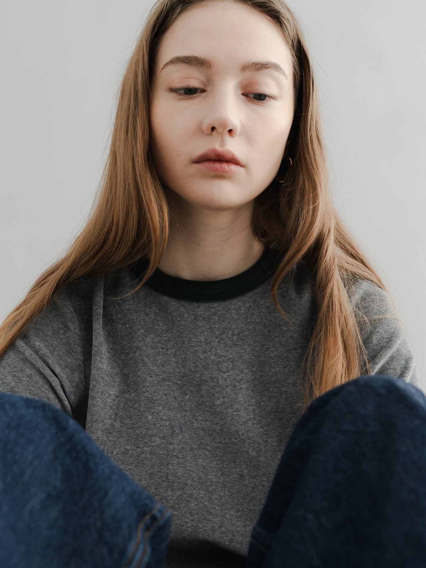 【PRE-ORDER】 VLOUR RINGER T(gray×yomogi)