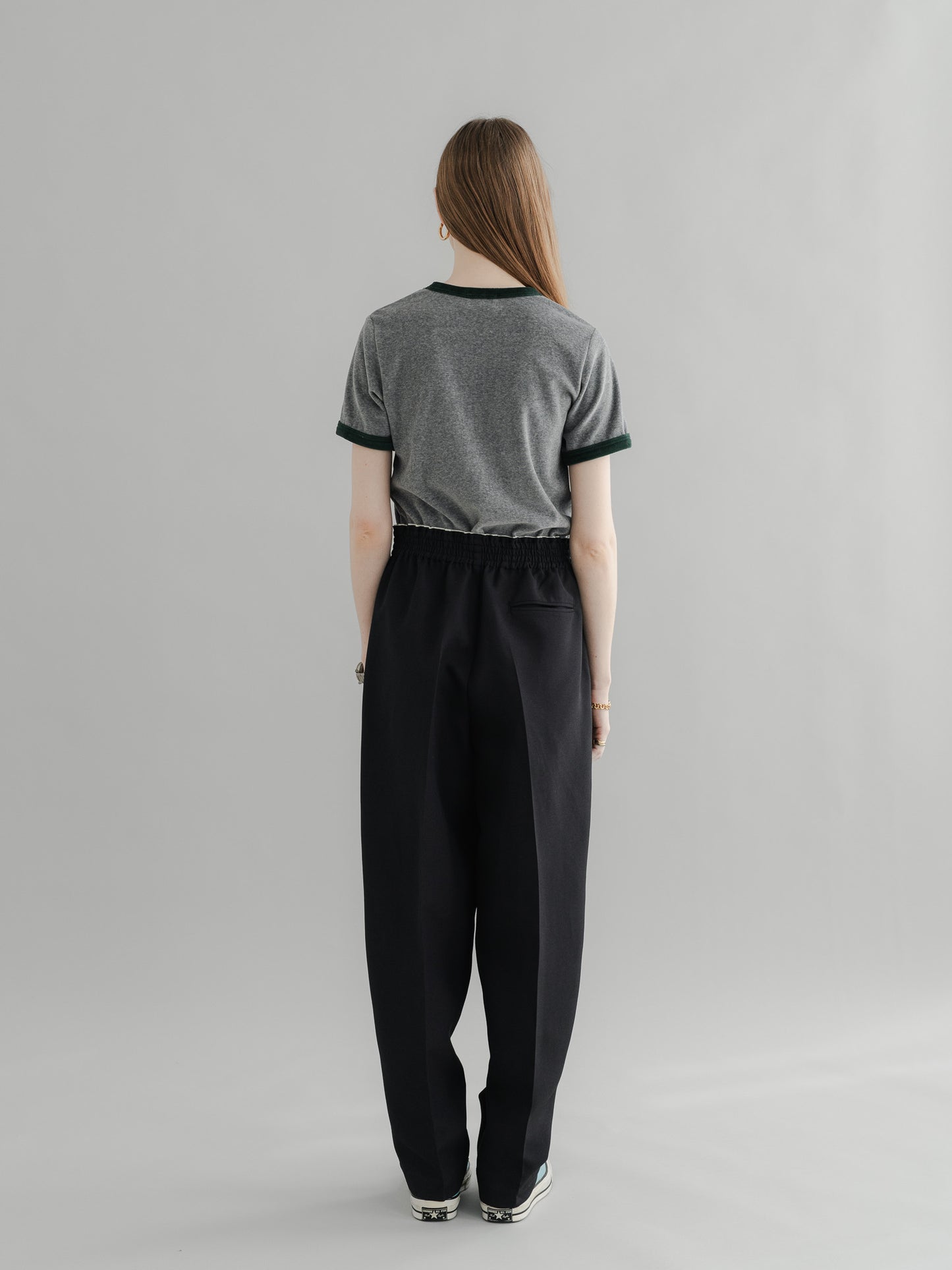 【PRE-ORDER】 VLOUR RINGER T(gray×yomogi)