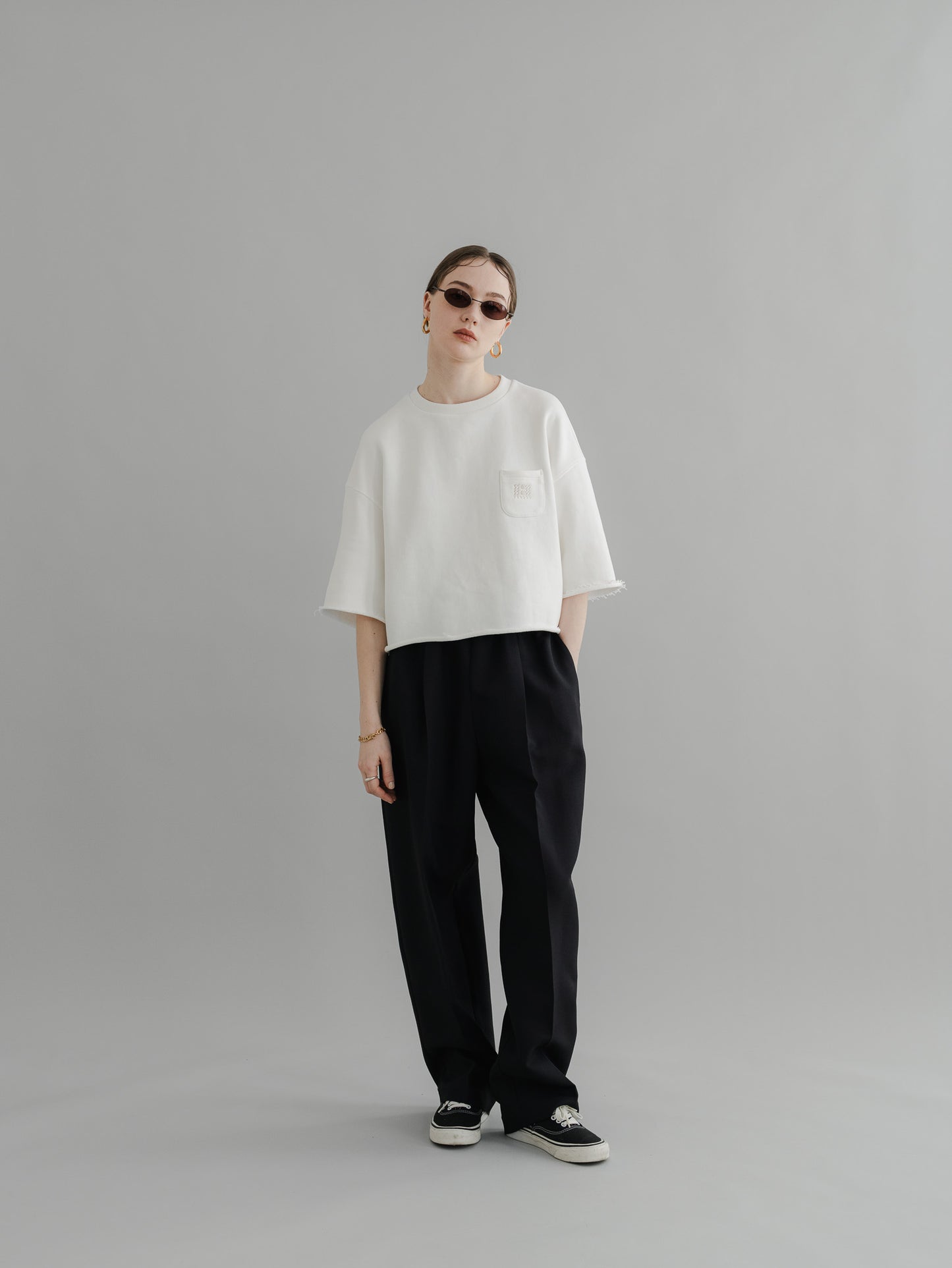 【PRE-ORDER】URAKE CROPPED TEE(white)