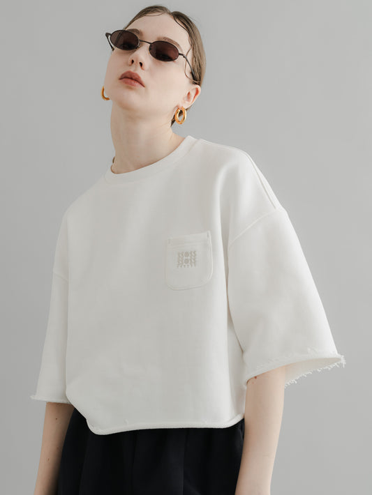 【PRE-ORDER】URAKE CROPPED TEE(white)