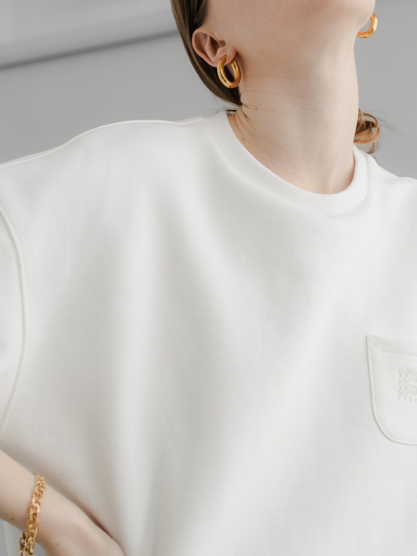【PRE-ORDER】URAKE CROPPED TEE(white)