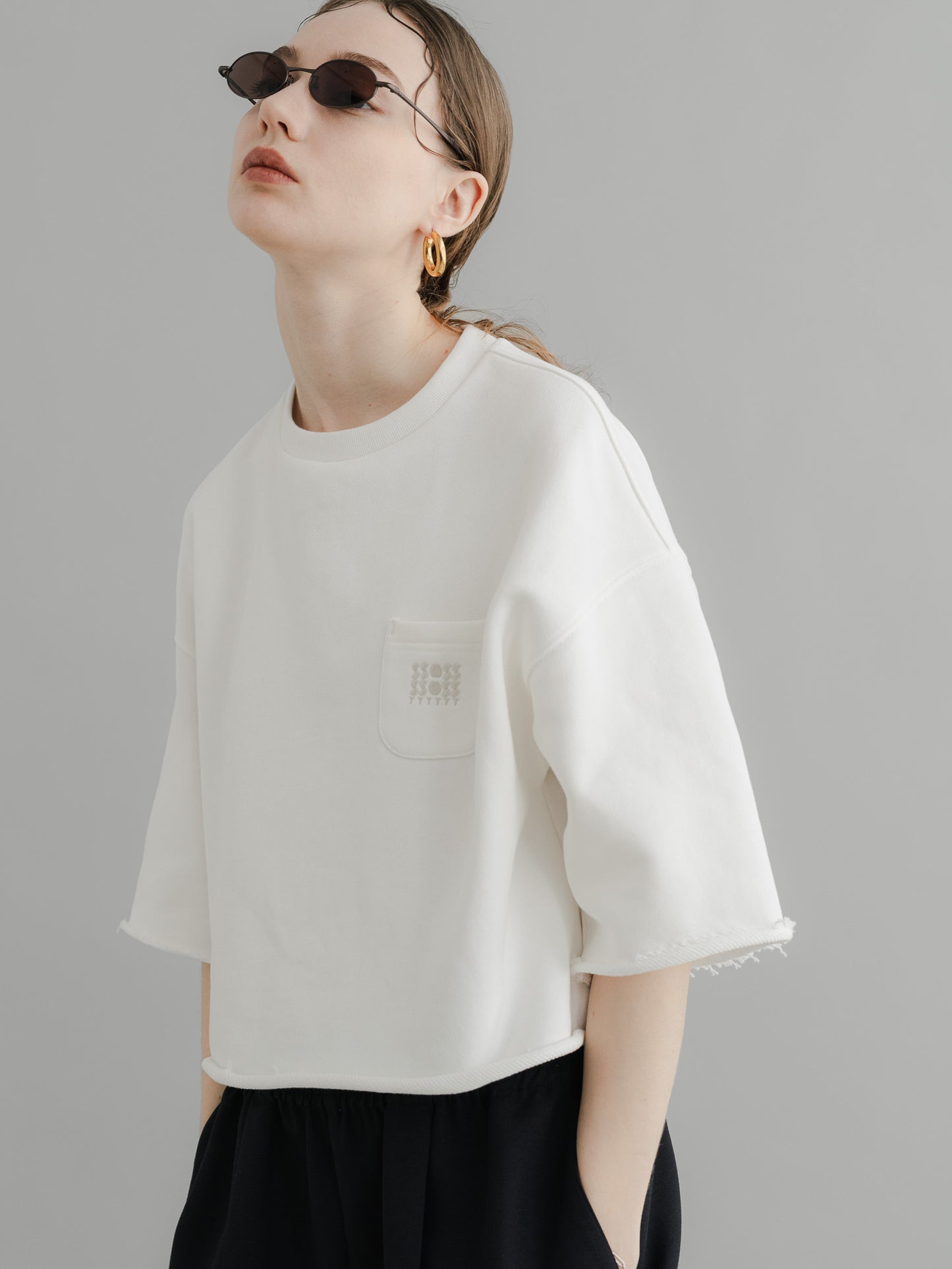 【PRE-ORDER】URAKE CROPPED TEE(white)