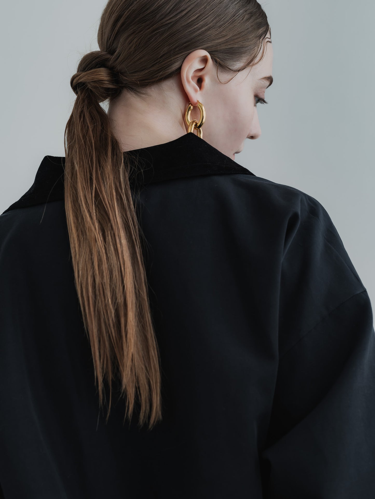 【PRE-ORDER】COTTON ZIP TOP(BLACK)