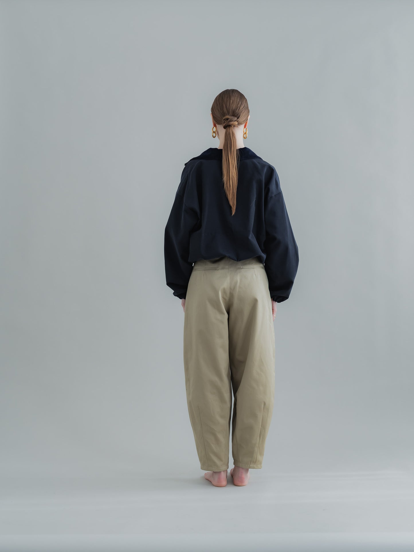 【PRE-ORDER】COTTON ZIP TOP(NAVY)