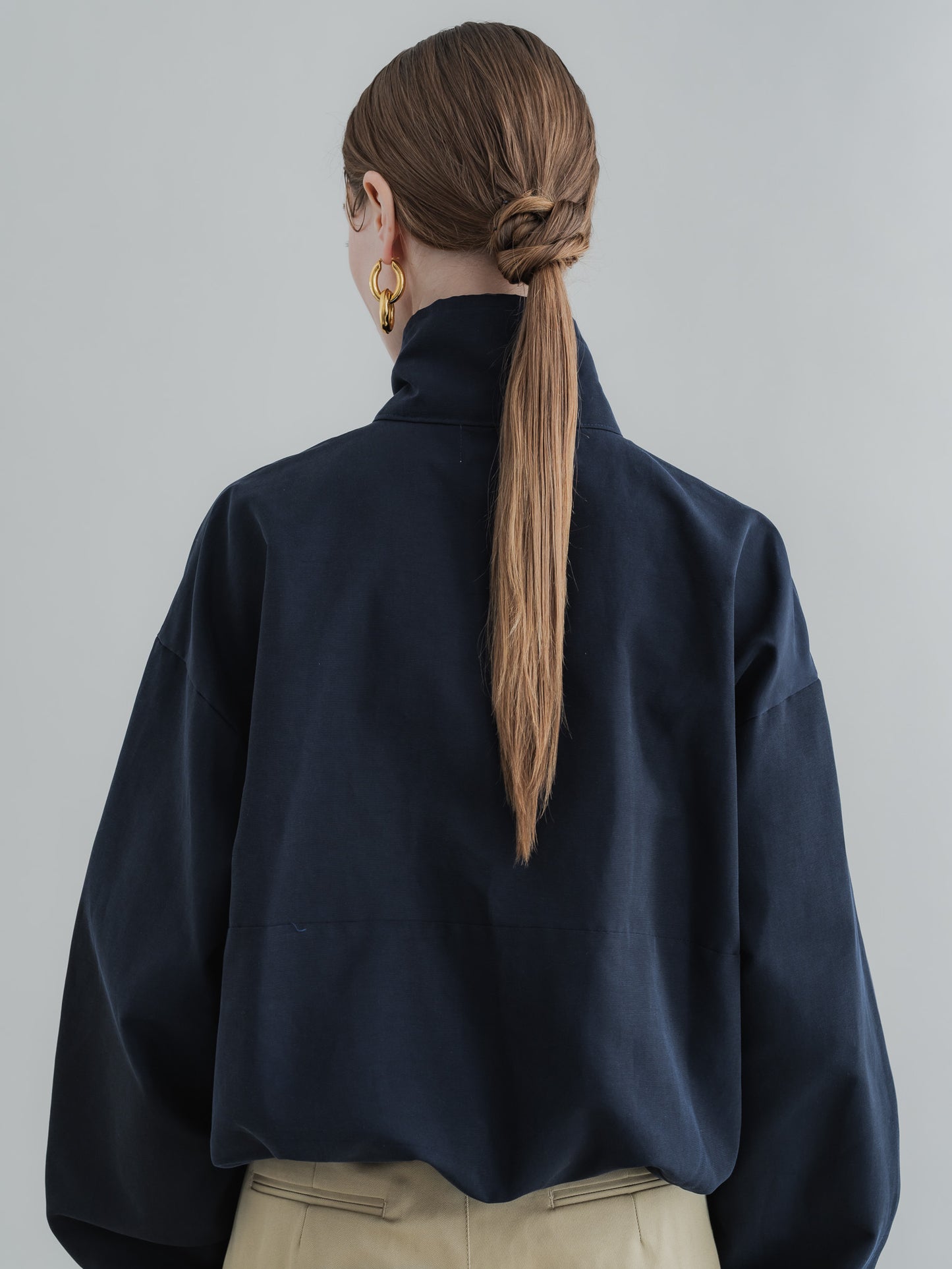 【PRE-ORDER】COTTON ZIP TOP(NAVY)