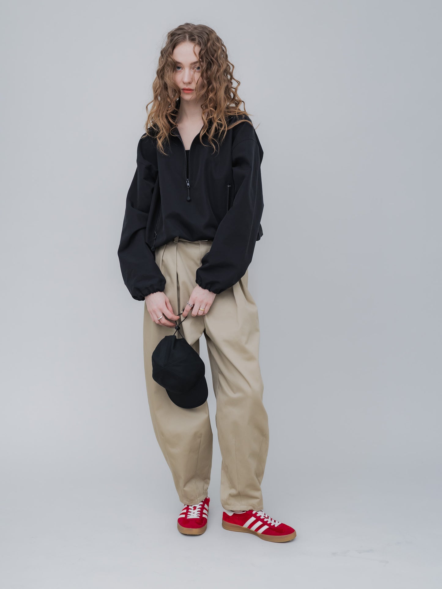 【PRE-ORDER】COTTON ZIP TOP(BLACK)